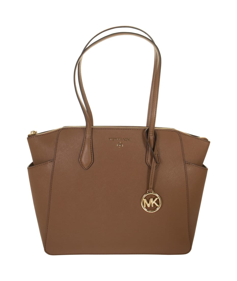 MICHAEL KORS: Marilyn Michael bag in Saffiano leather - Sand