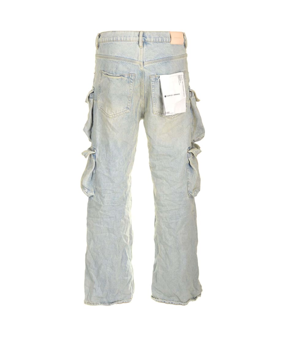 【Paragraph】24FW★ NO.041 PARAGRAPH CARGO DENIM PANTS Purple Brand Relaxed Fit Cargo Jeans | italist
