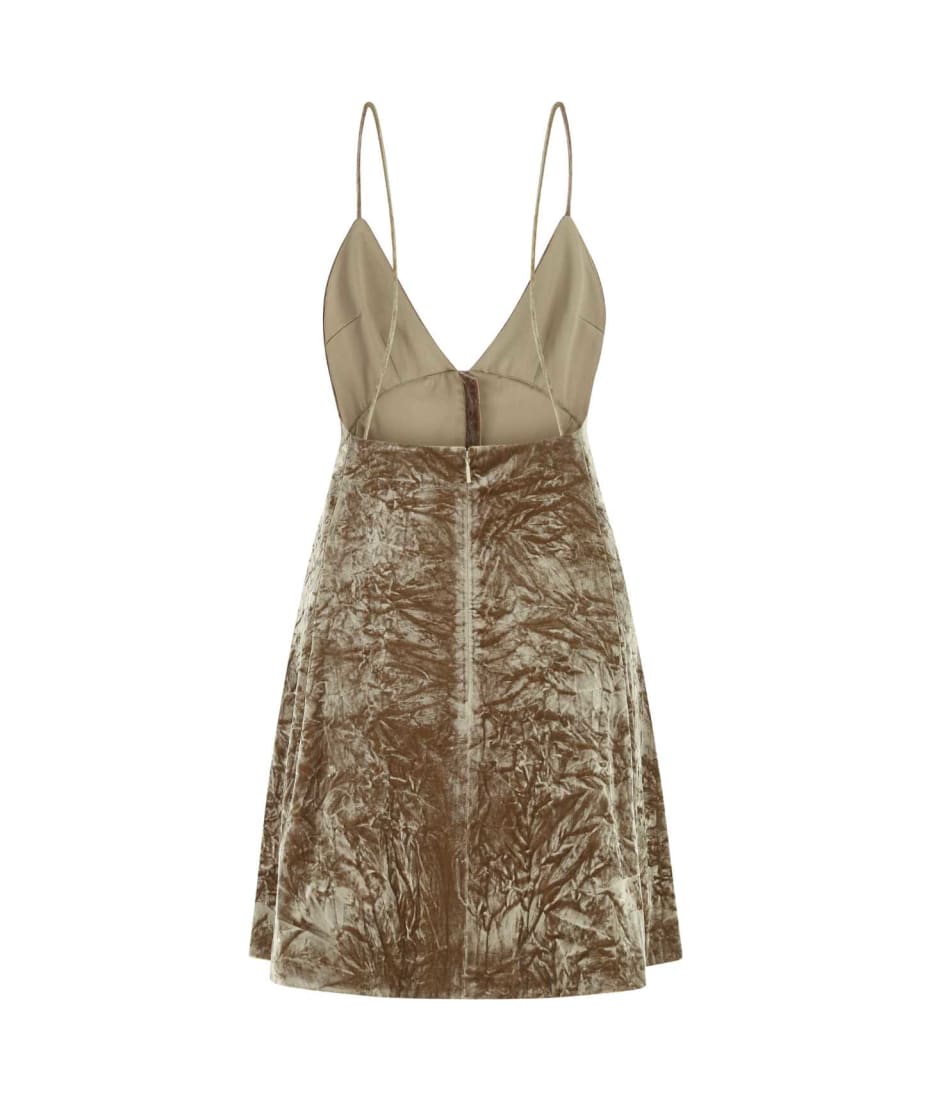 【送料&関税込】Saint Laurent Biscuit Velvet Mini Dress Saint Laurent Biscuit Velvet Mini Dress | italist