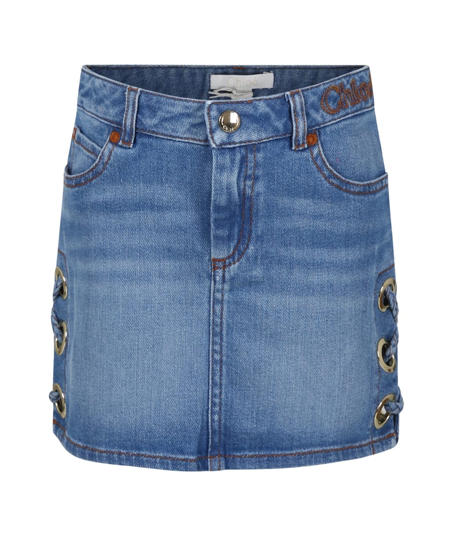 スカート Chloe Denim skirt Chloé Casual Denim Skirt For Girl | italist