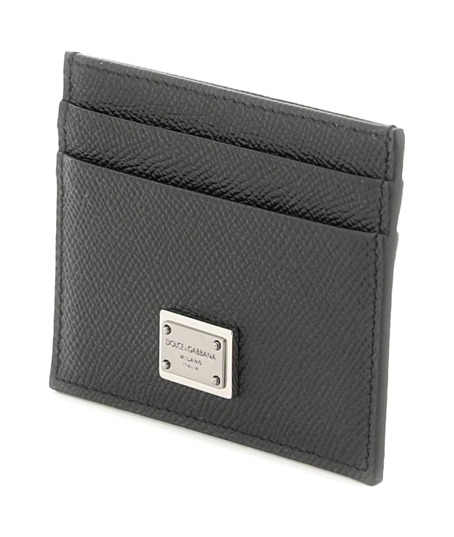 【DOLCE & GABBANA】ロゴ メタル装飾 レザーカードホルダー Dolce & Gabbana Logo Card Holder | italist