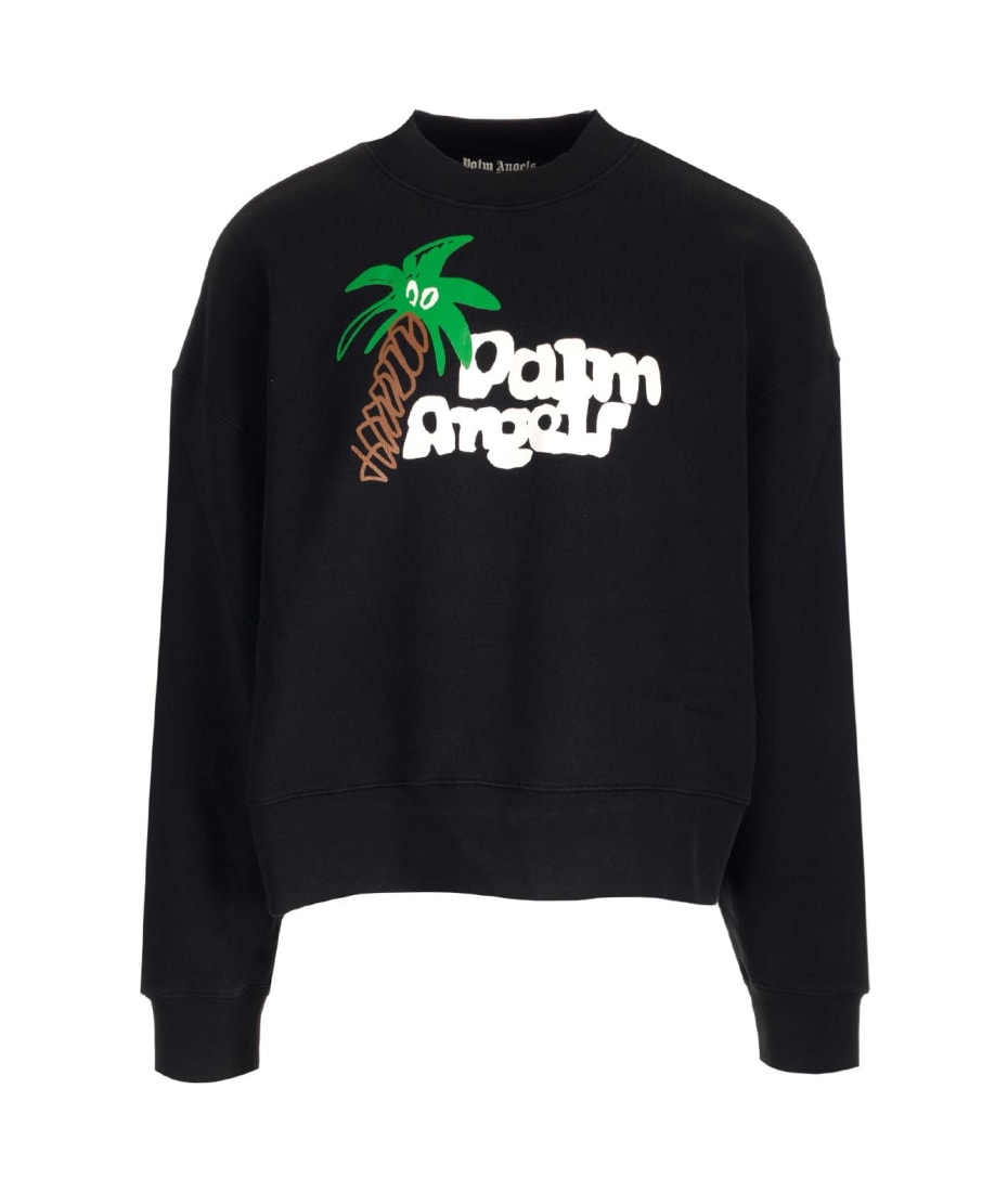 Palm Angels Classic Over Crew-Neck Sweatshirt with logo-print