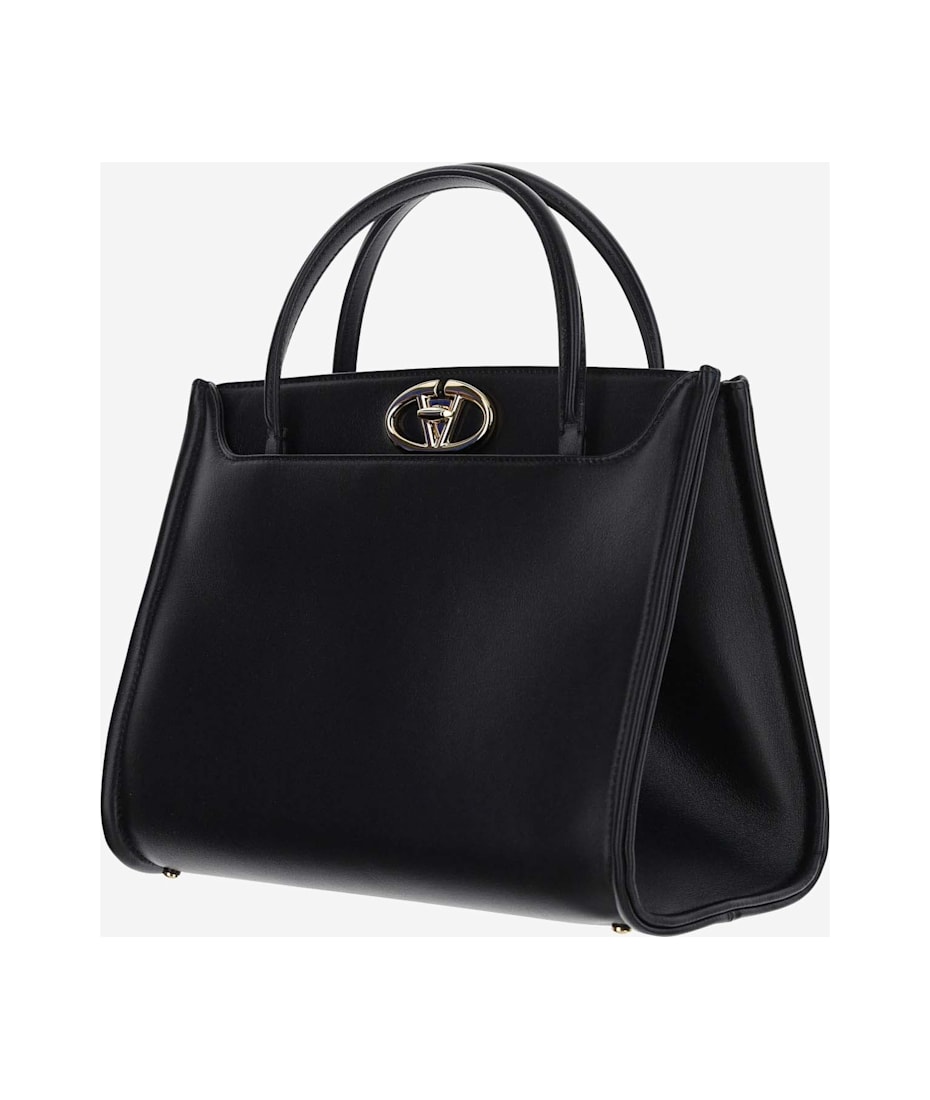ショルダーバッグ VALENTINO GARAVANI VLOGO LOCKER BLACK LEATHER SHOULDER BAG Valentino Garavani Vlogo Locker Leather Bag | italist