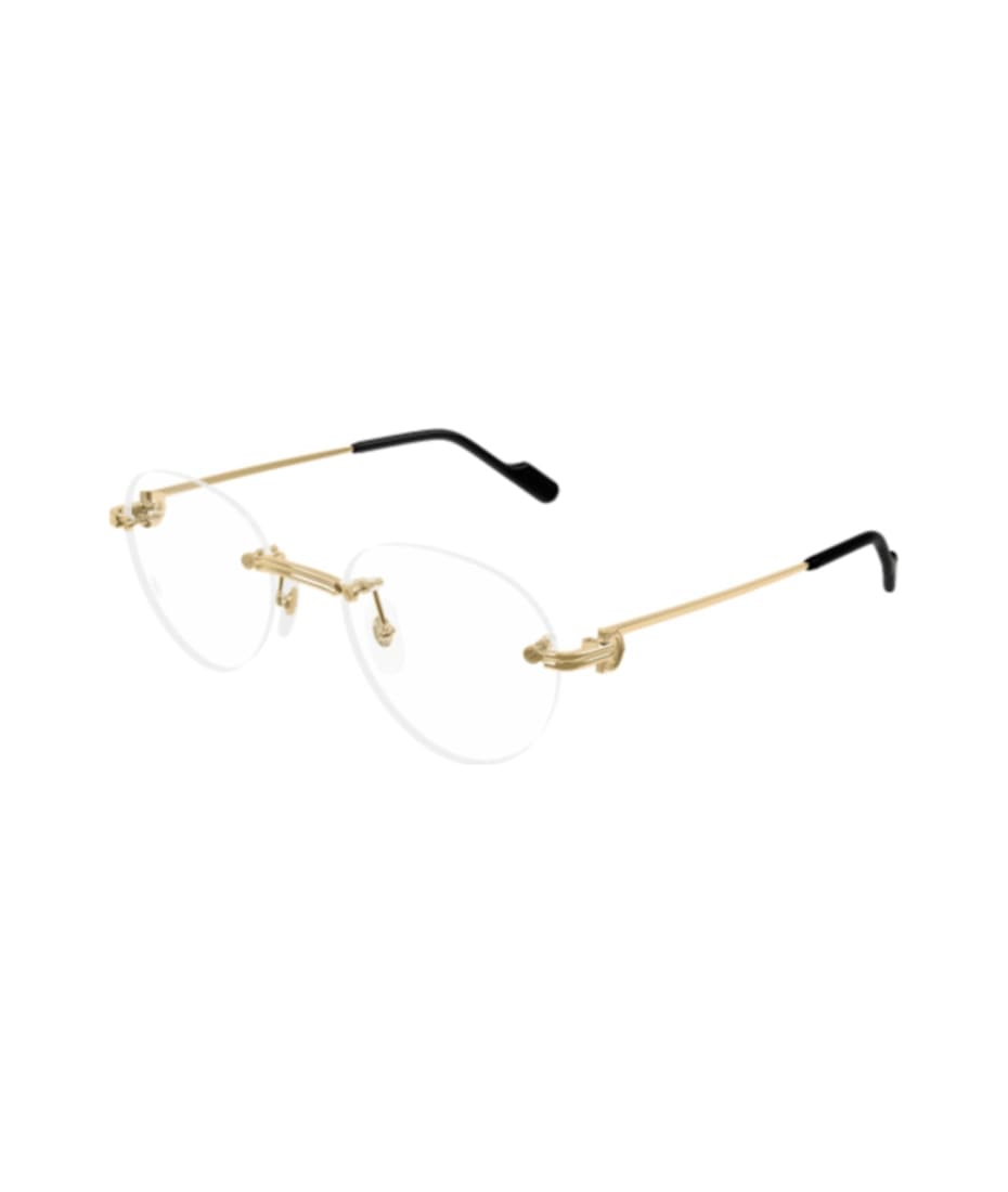 メガネ Cartier Cartier - CT0514O-002 - SILVER-SILVER-TRANSPARENT Cartier Eyewear Ct0514o-001 Gold-gold-transparent | italist