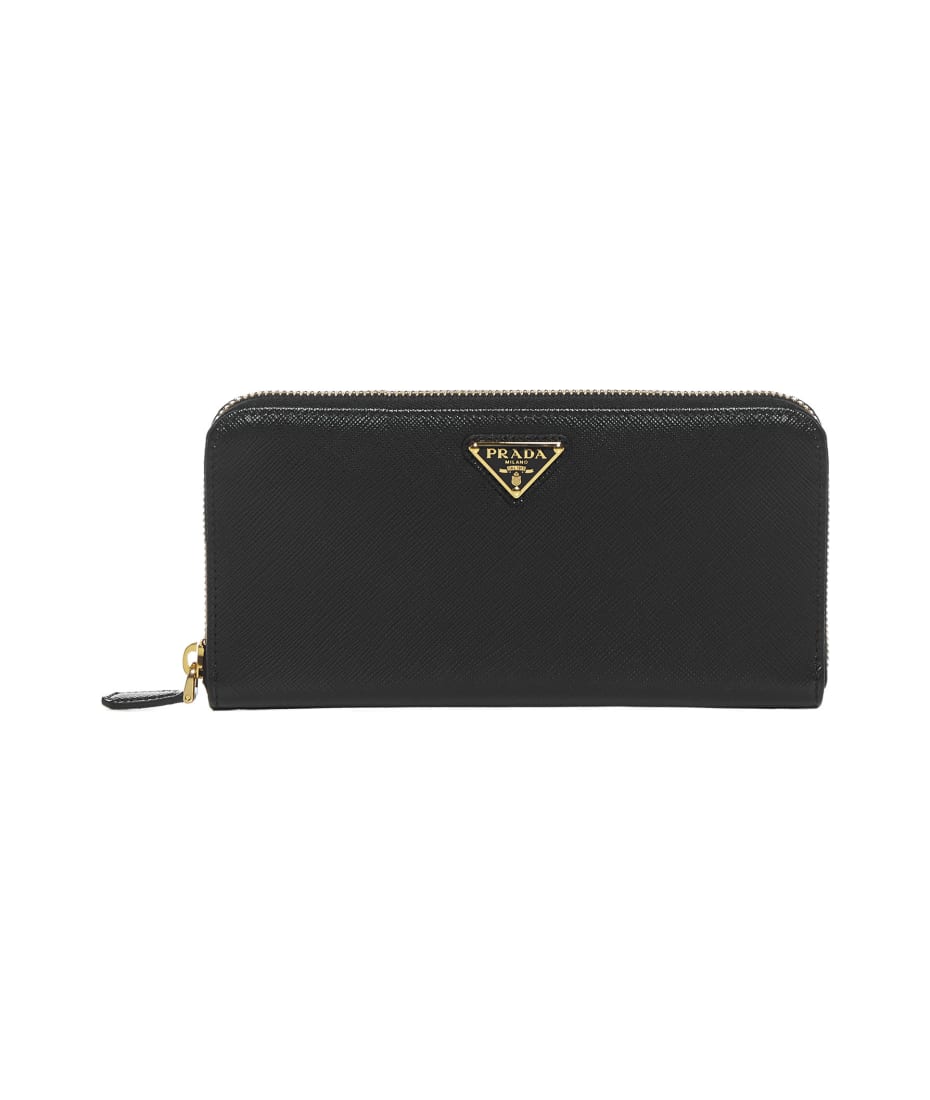 【PRADA】SAFFIANO LEATHER WALLET Prada Saffiano Leather Zip Around Wallet | italist