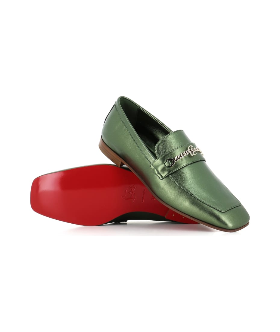 正規 CHRISTIAN LOUBOUTIN MULOMAN FLAT 42.5 Miss Z Mule - 100 mm Mules - Patent calf leather - Black