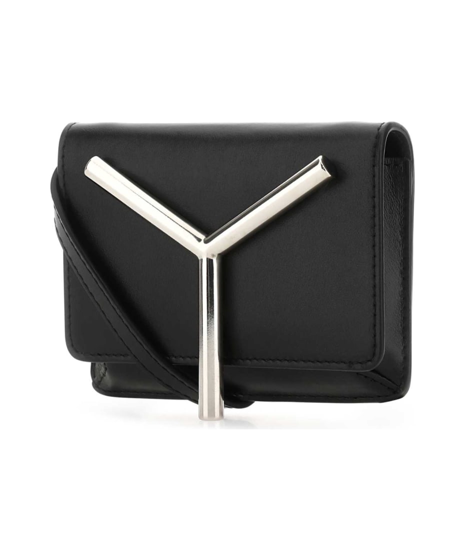Black Leather Mini Crossbody Bag