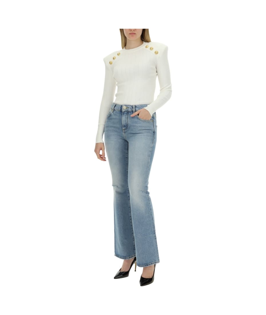 【送料&関税込】Balmain Flare Fit Jeans Flared-fit denim jeans - Women | BALMAIN