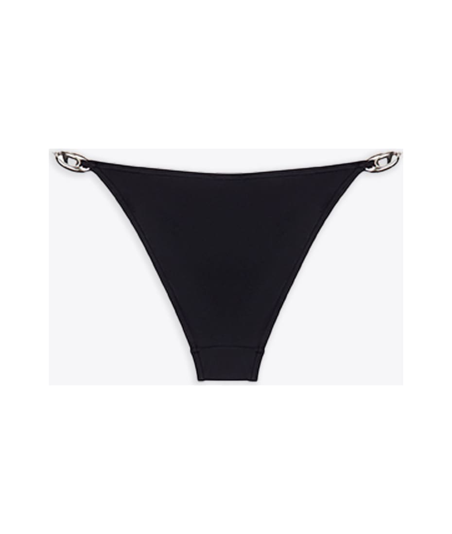 【送料&関税込】Bfpn-irina Bikini Briefs Diesel Women's Metallic bikini briefs with logo plaques | Black