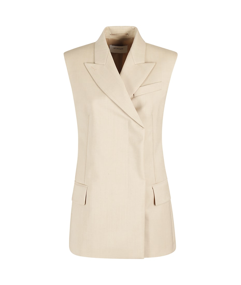 【関税&送料込】Sportmax Light Blue Wool Blend Ilex Vest SportMax Ilex | italist