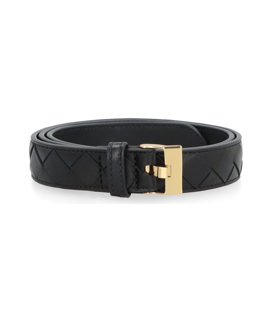 アクセサリーその他 BOTTEGA VENETA INTRECCIATO NAPPA TUBULAR BELT BOTTEGA VENETA Nappa Intrecciato Belt 80 32 Black 1666973