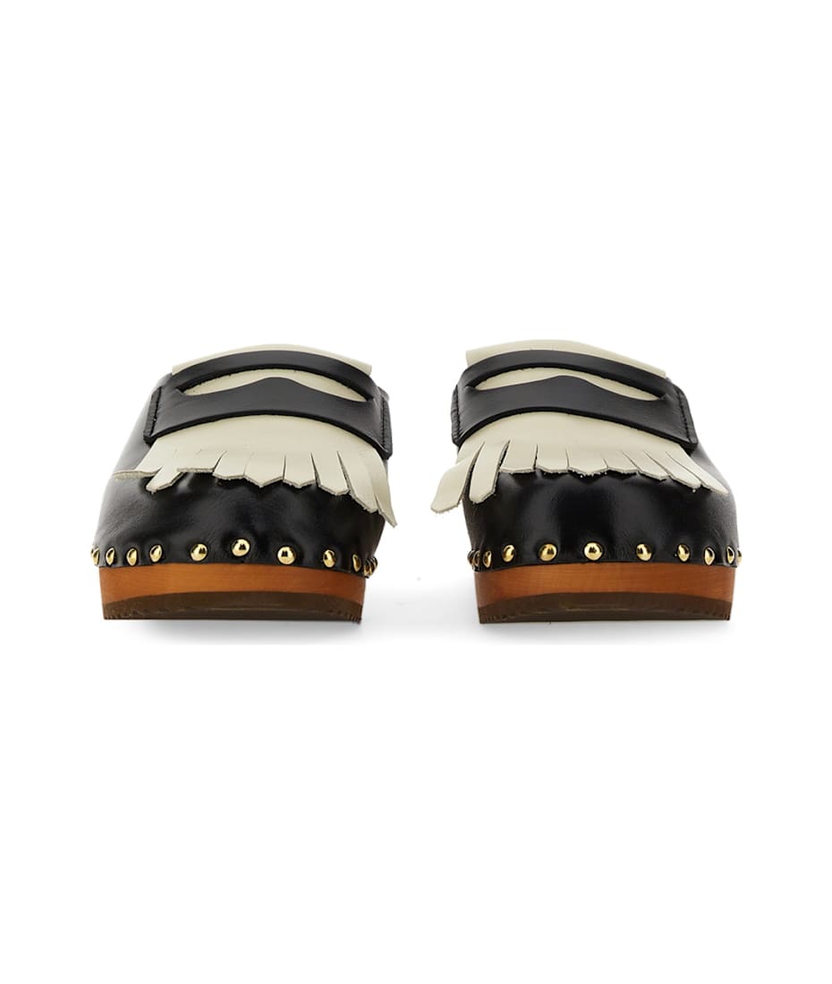 サンダル・ミュール JEJIA SS23 LEATHER CLOGS (JDPS23FO06_0362840284) Jejia Leather Clogs - Black - Women | JDPS23FO060362840284