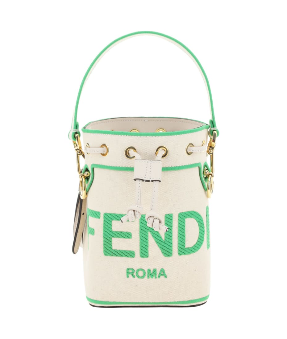 Fendi - Mon Tresor Red Logo Embossed Mini Bucket Bag