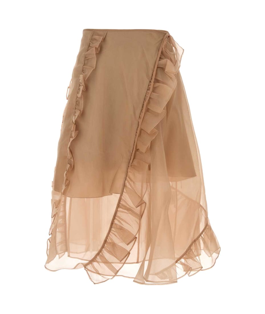 スカート Cecilie Bahnsen Antiqued Pink Organza Skirt Cecilie Bahnsen Antiqued Pink Organza Skirt | italist
