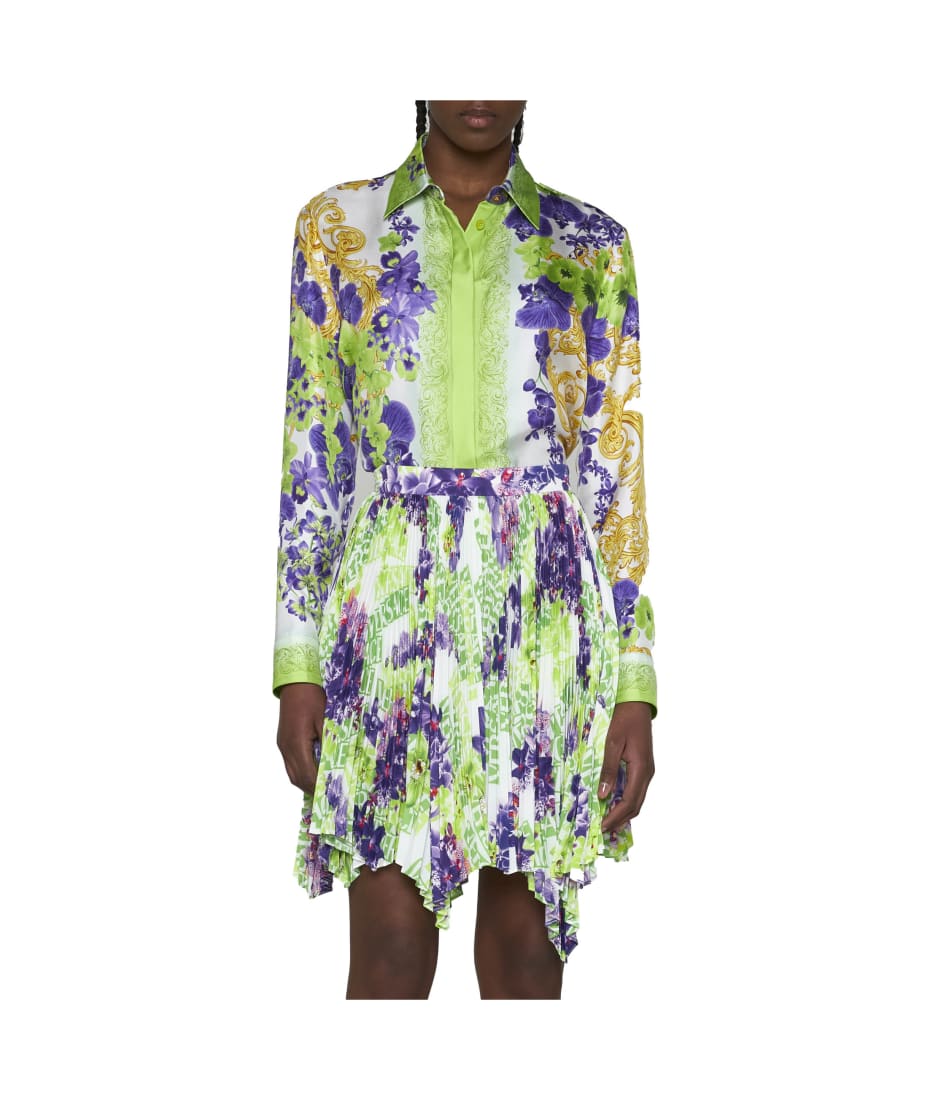 【送料&関税込】Versace Pleated Printed Skirt Versace Pleated Printed Skirt | italist
