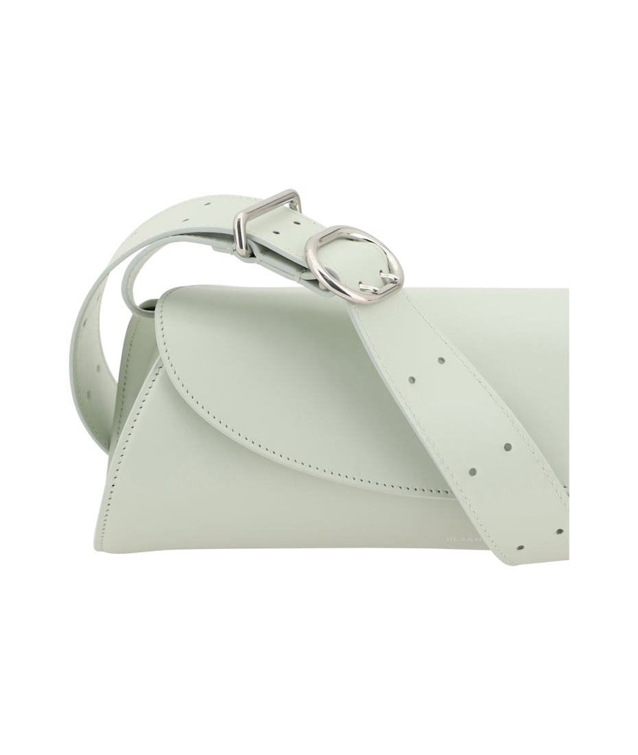 【送料&関税込】Jil Sander Small cannolo Light Green Leather Jil Sander Green Small Cannolo Bag Jil Sander