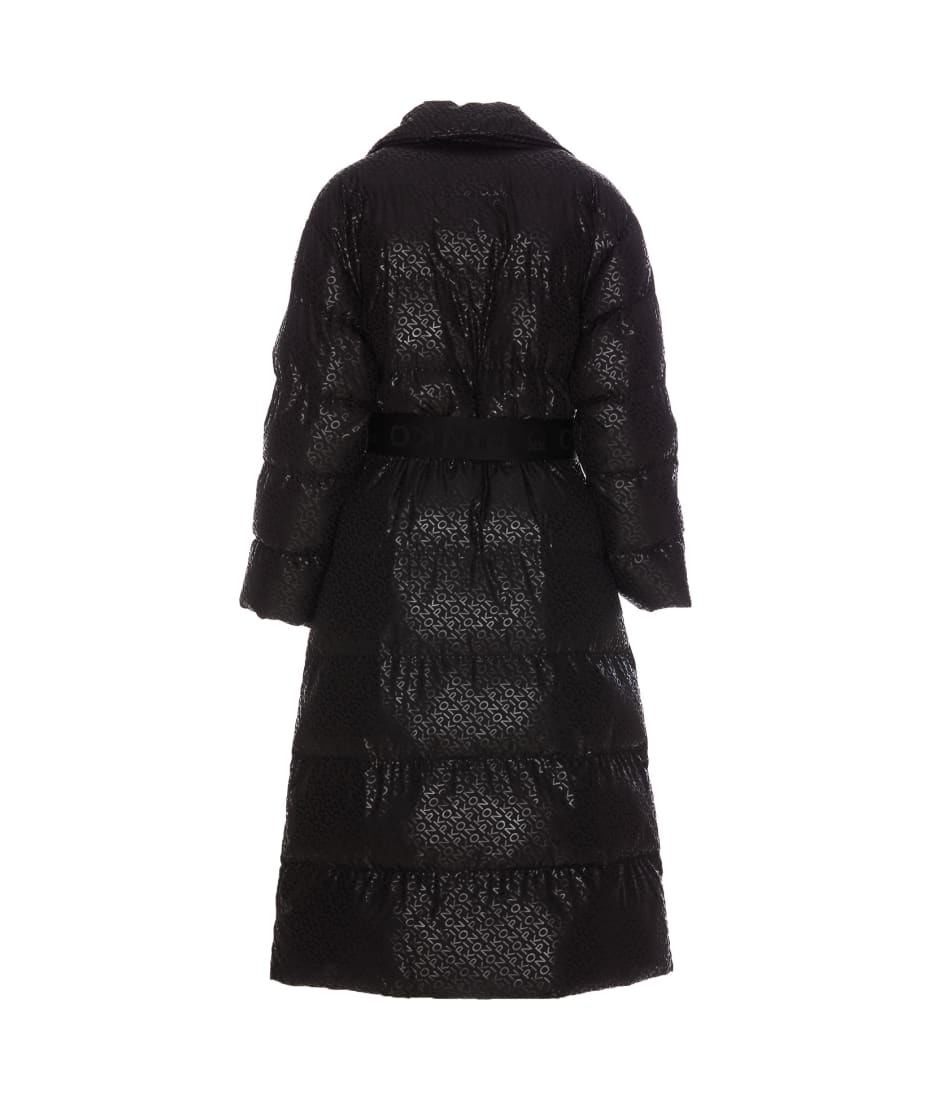 Pinko Crocodile Embossed Trench Coat in Purple