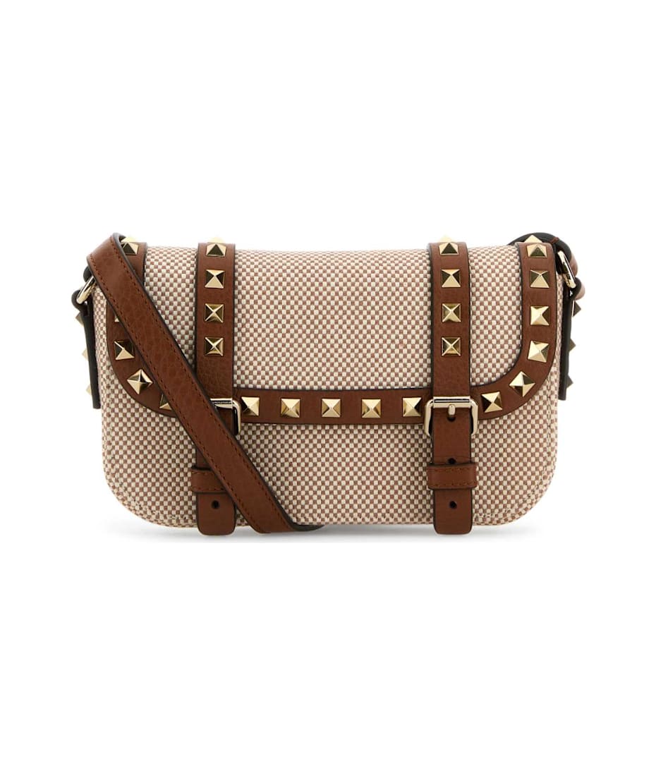 【関税&送料込】Valentino Garavani Two-Tone Canvas Vlogo Sig Valentino Garavani Two-tone Canvas Rockstud Crossbody Bag