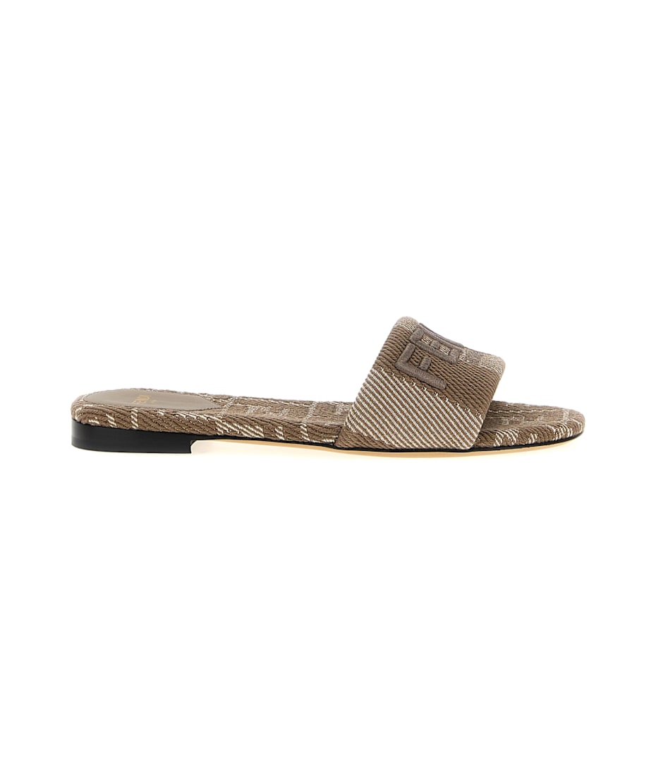 サンダル・ミュール Fendi Sandalo Slide Fendi Sunshine In Canvas Fendi Sunshine Platform Slide – Overstock