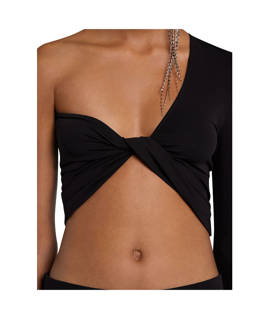 Courrèges Asymmetric Twist Cropped Top | italist