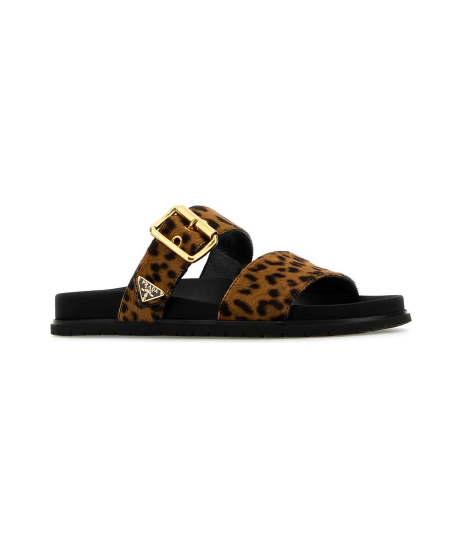 【関税&送料込】Prada Printed Calf Hair Slippers Prada Printed Calf Hair Slippers | italist