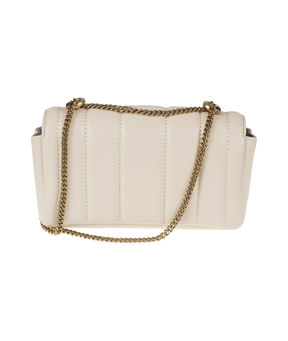 Tory Burch Women's Kira Mini Flap Bag, Brie, Off White, One Size: Handbags