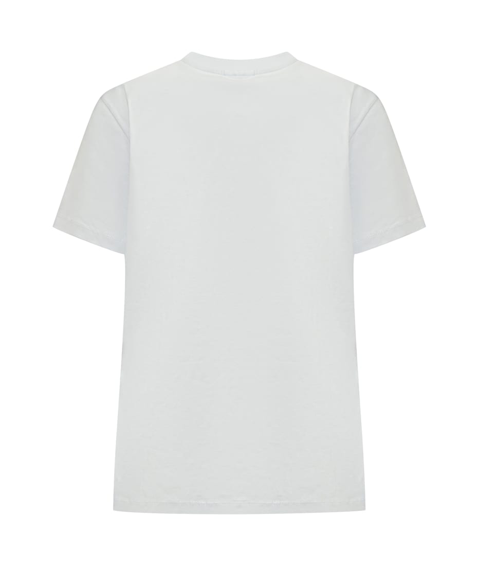 Ganni White Cotton T-shirt | italist