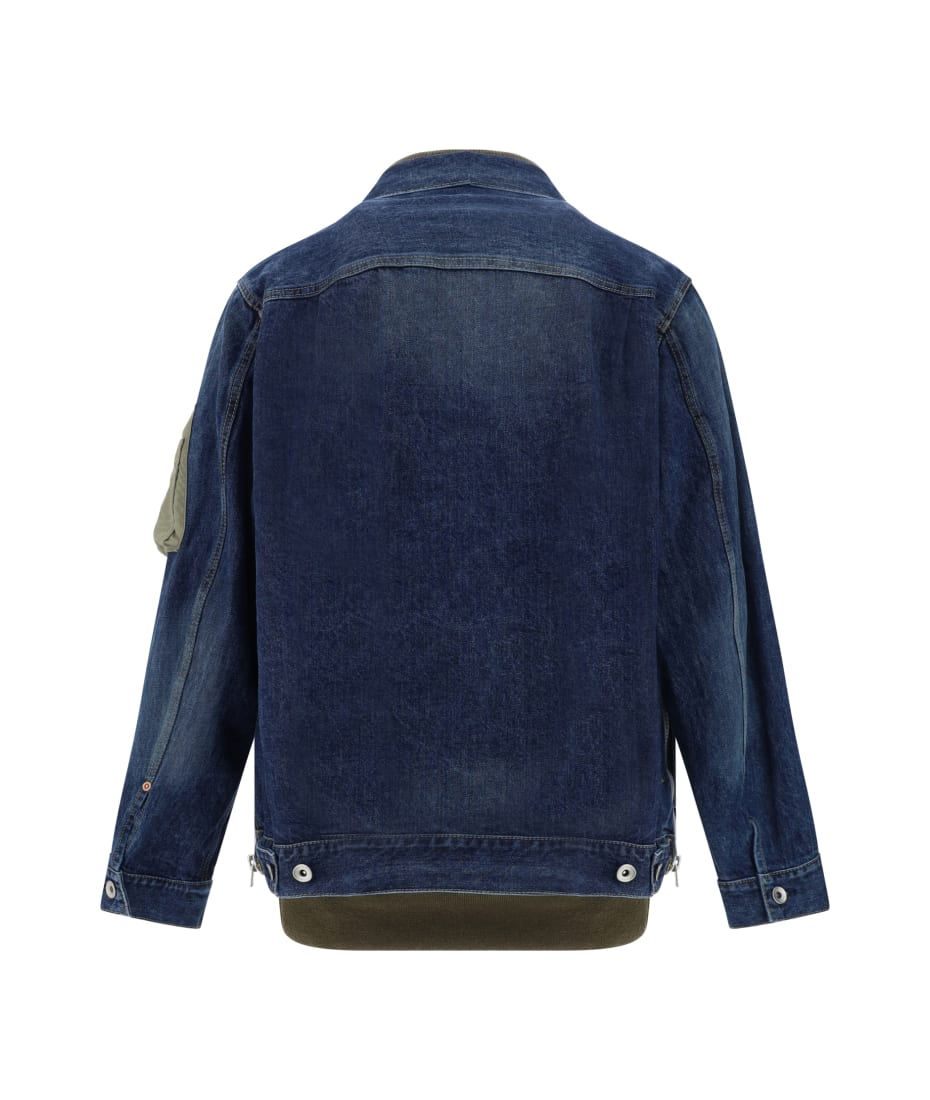 【sacai】ブルー タック デニム スコート Sacai デニムスコート | ブルー | FARFETCH JP