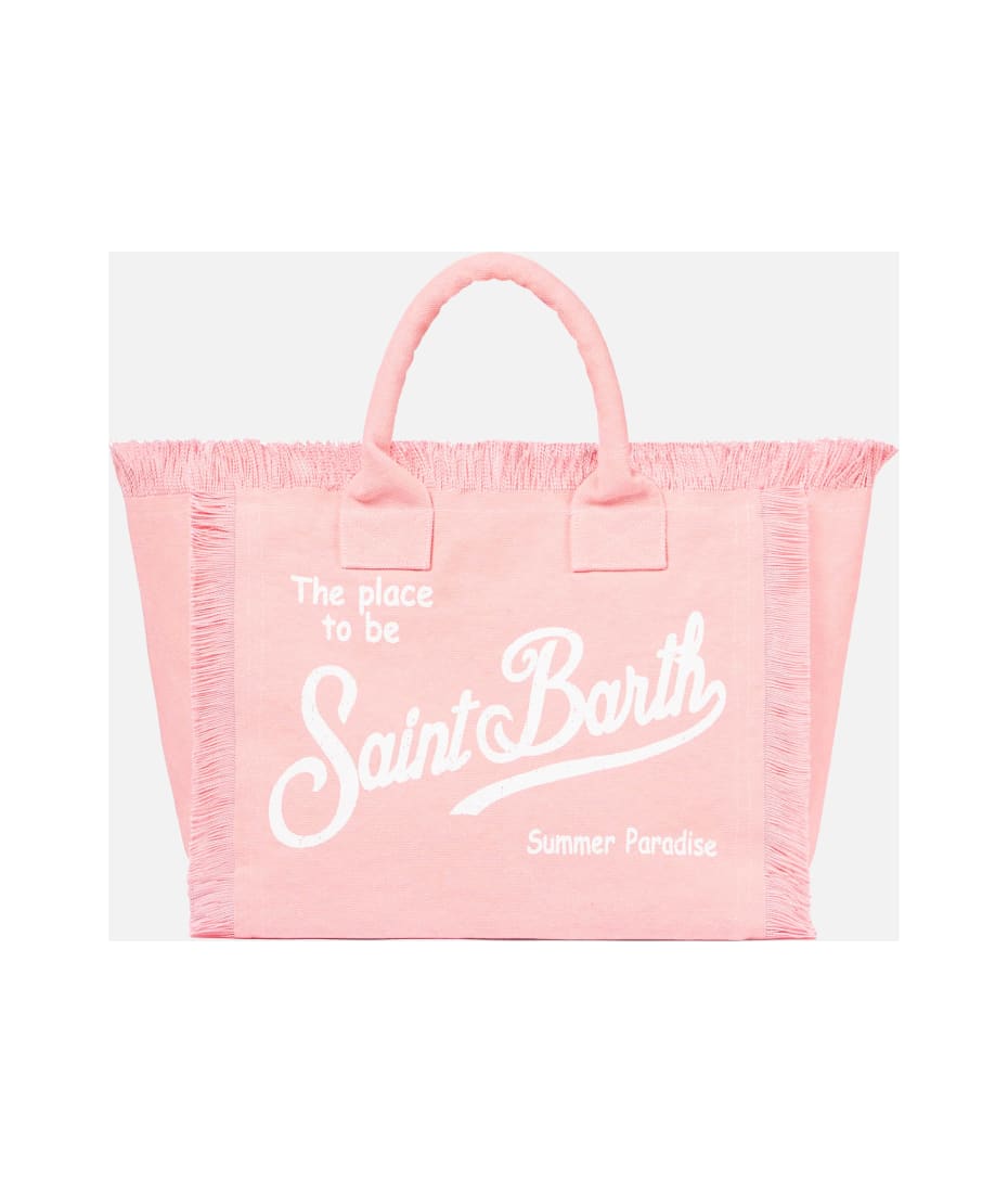 Mc2 Saint Barth Canvas Tote Bag In Pink