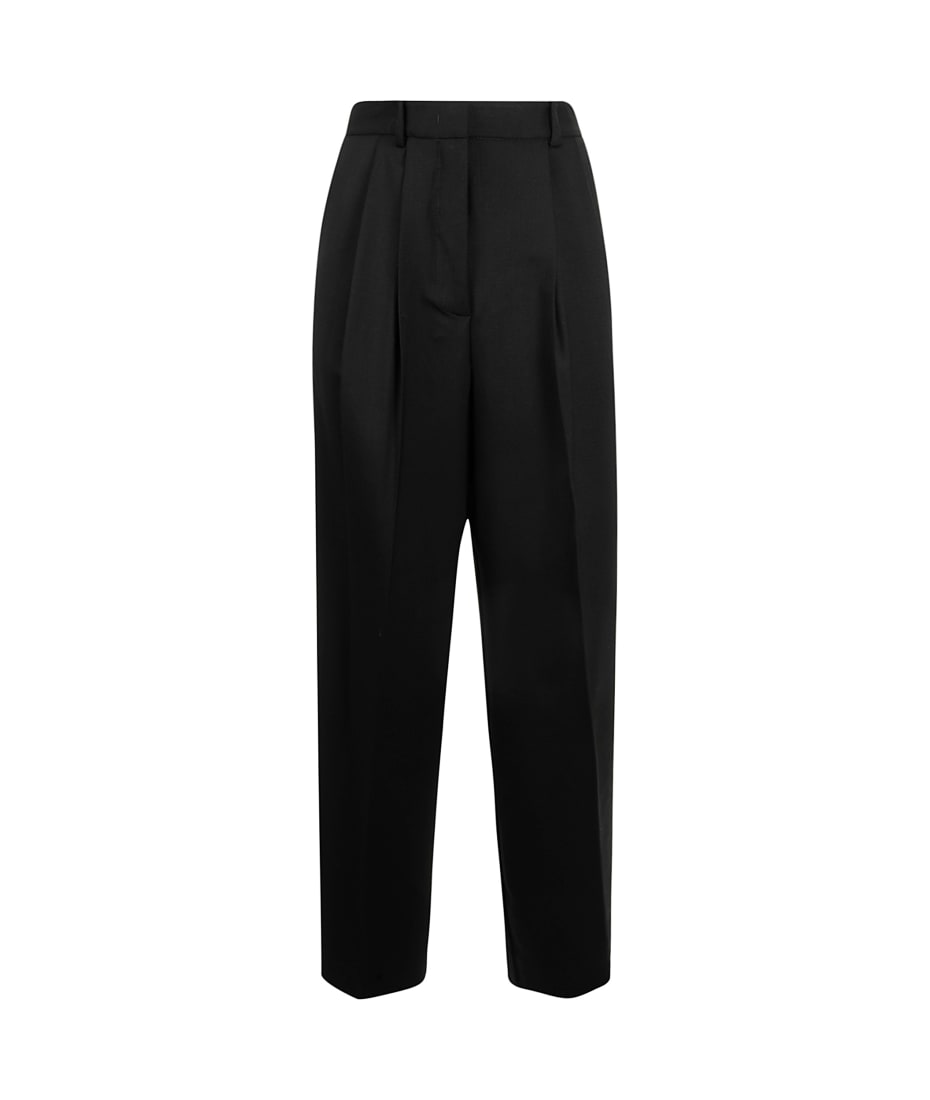 パンツ PAROSH FW25 GABARDINE PANTS (D231491 LILIUXY25013) Parosh Black Gabardine Liliuxy Trousers | italist