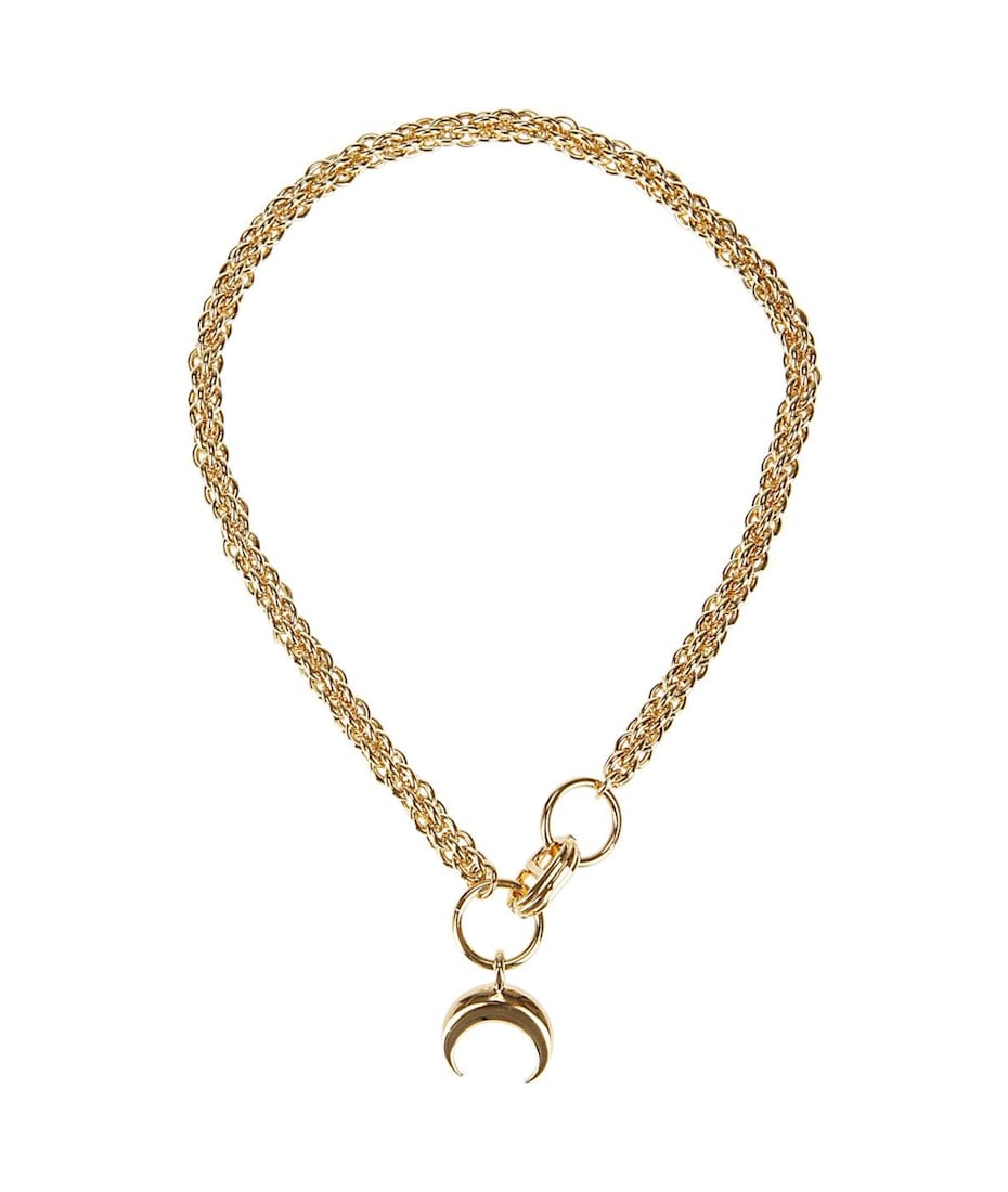Marine Serre Moon Charm Braided Chain Necklace | italist