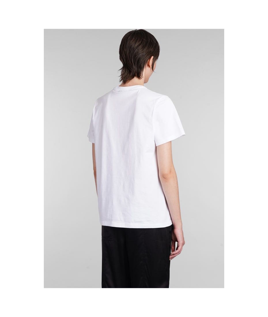 【関税・送料込み】GANNI T-SHIRTS WHITE COTTON T-SHIRT Ganni T-shirt In White Cotton | italist