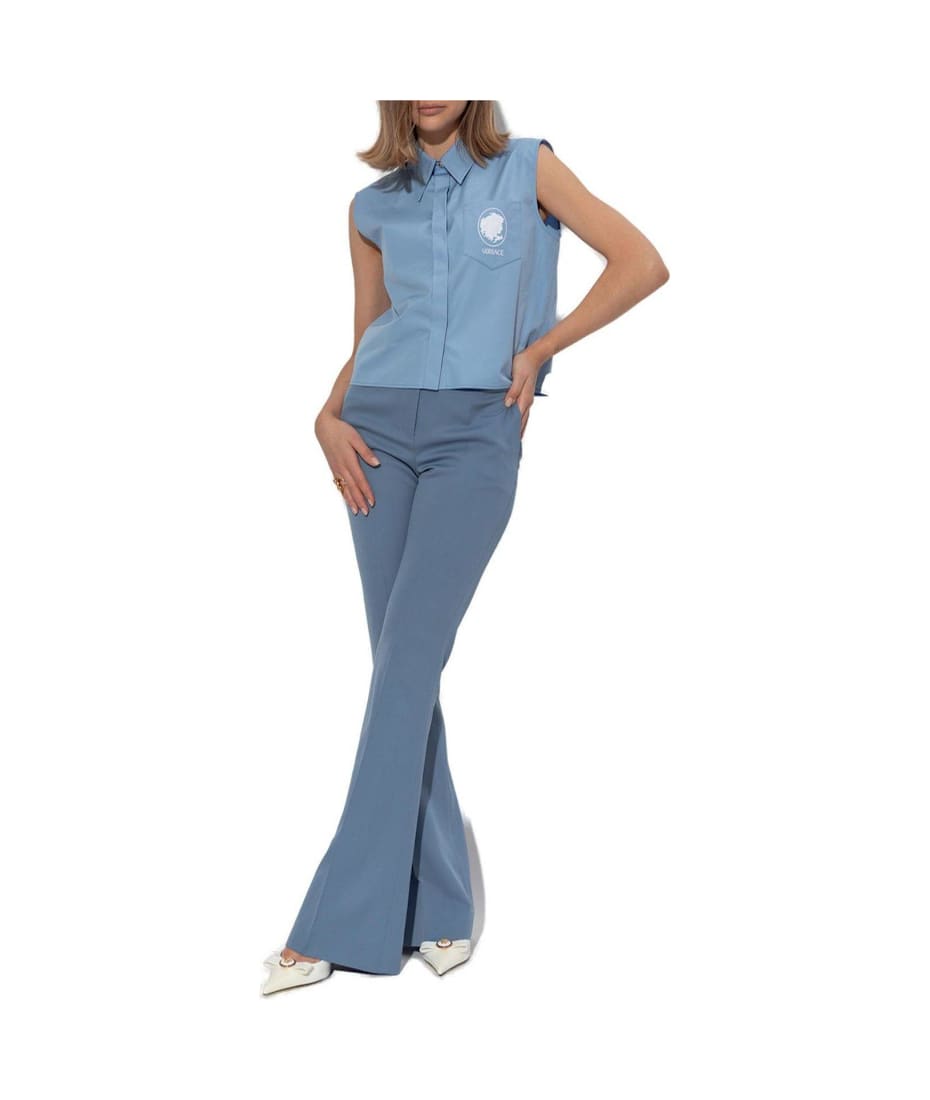 【送料&関税込】Versace Pressed-crease Tailored Trousers Versace Pressed-crease Tailored Trousers | italist