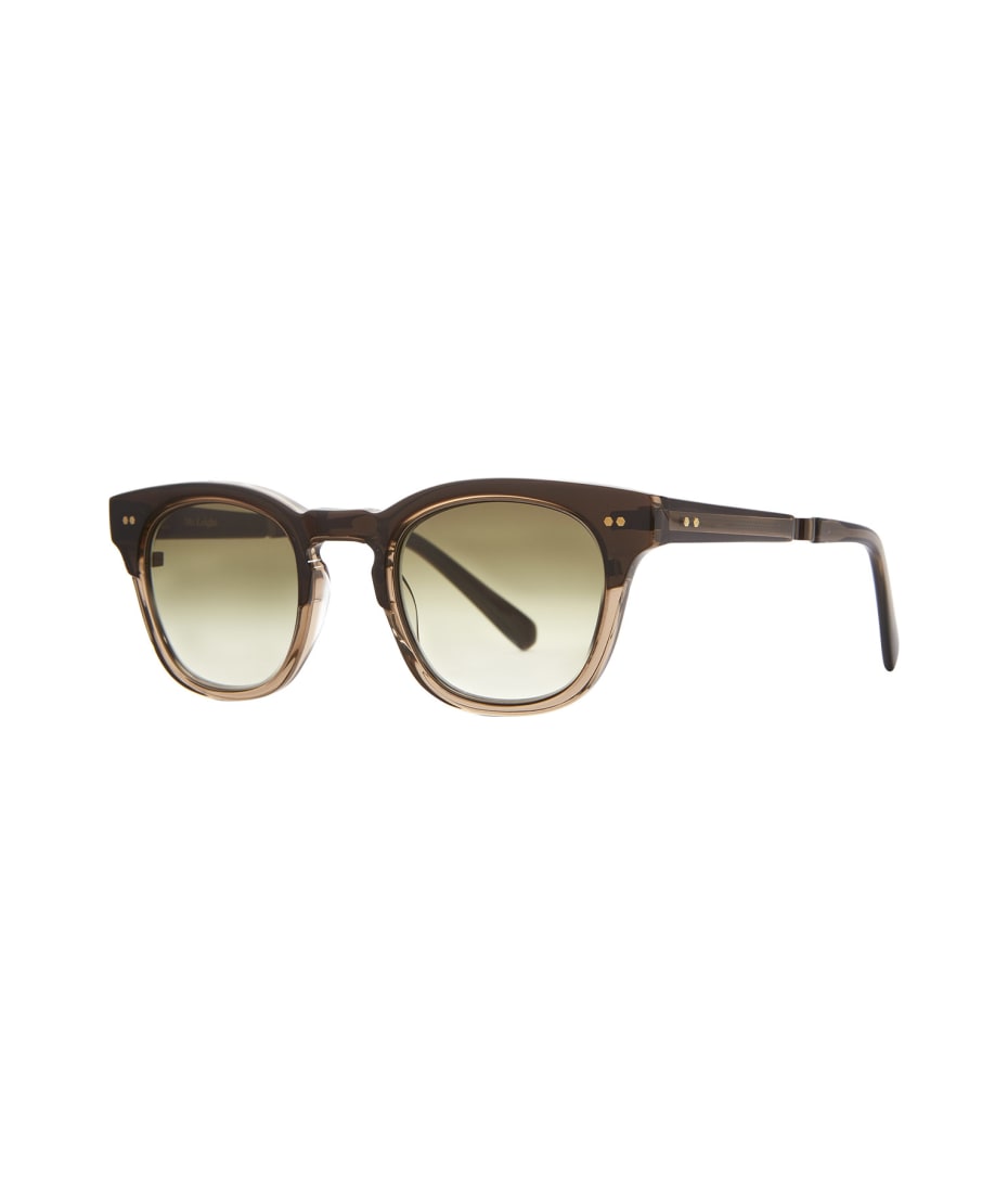 Mr. Leight Hanalei Ii S Black Tar-antique Gold/elm Sunglasses - Fendi Eyewear logo-lens aviator sunglasses