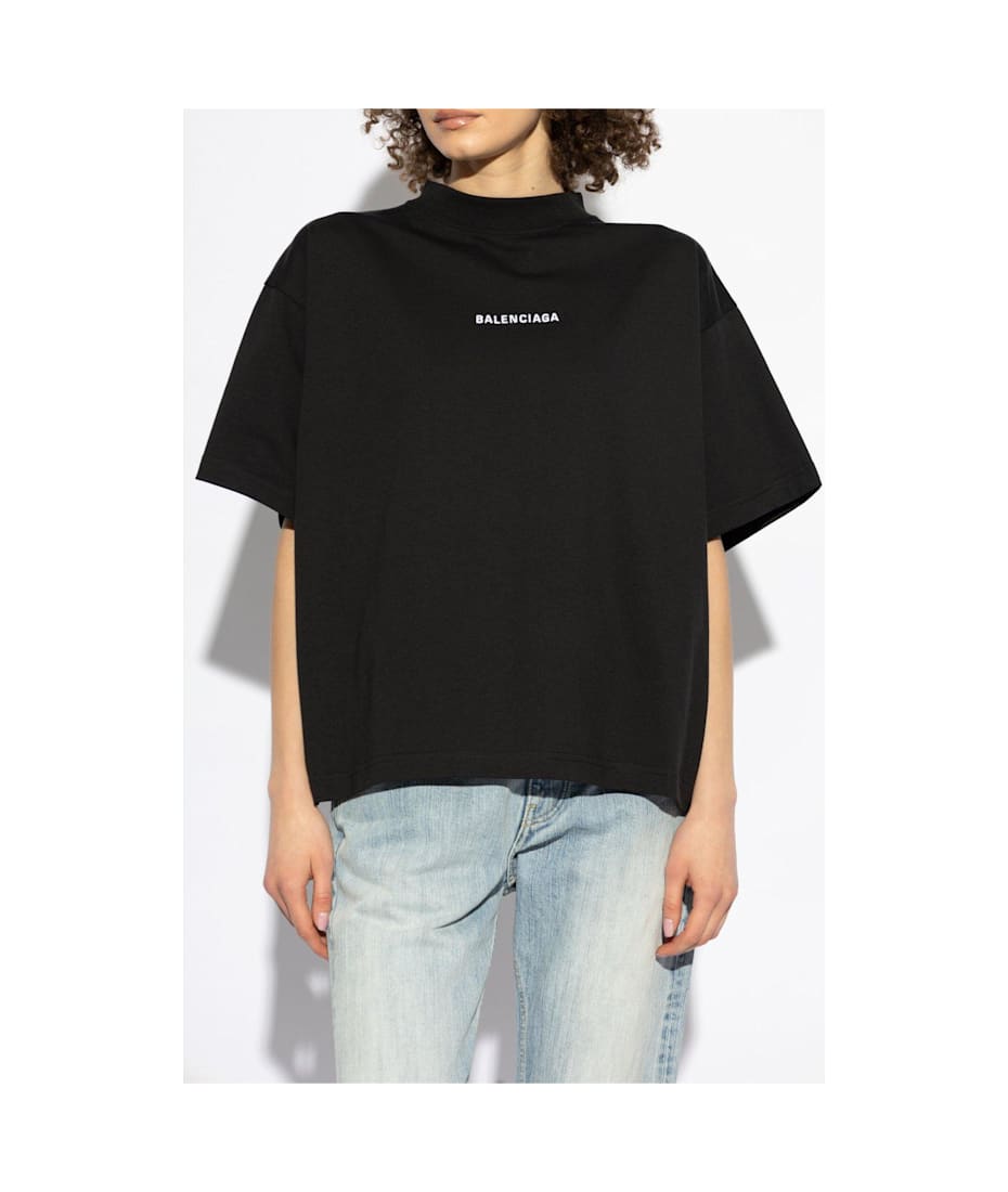 【送料&関税込】Balenciaga Logo Crop T-shirt - Unisex Balenciaga Rhinestone-Logo Cropped T-Shirt | Harrods US