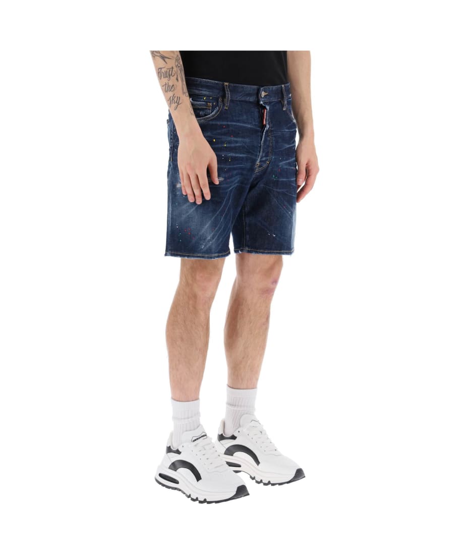 【送料&関税込】Dsquared2 Marine Denim Shorts Dsquared2 - Marine denim shorts black - The Corner
