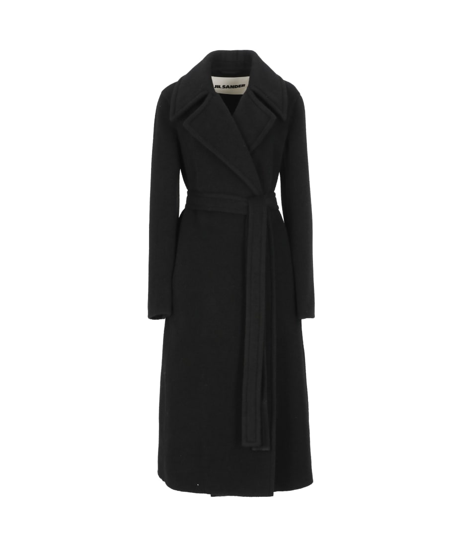【関税＆送料込み】Jil Sander Black Wool Coat Jil Sander Black Wool Coat | italist