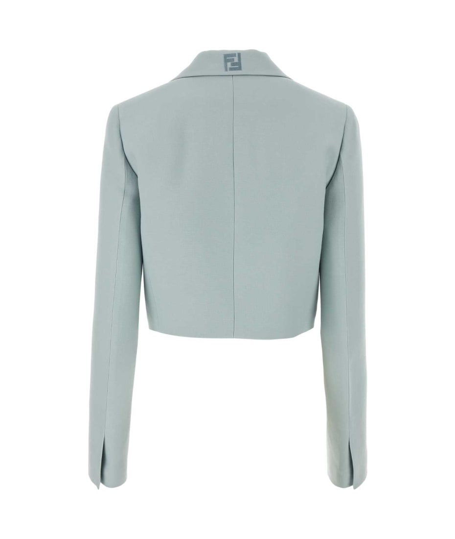 【関税&送料込】Fendi Powder Blue Wool Blend Blazer Fendi Powder Blue Wool Blend Blazer | italist