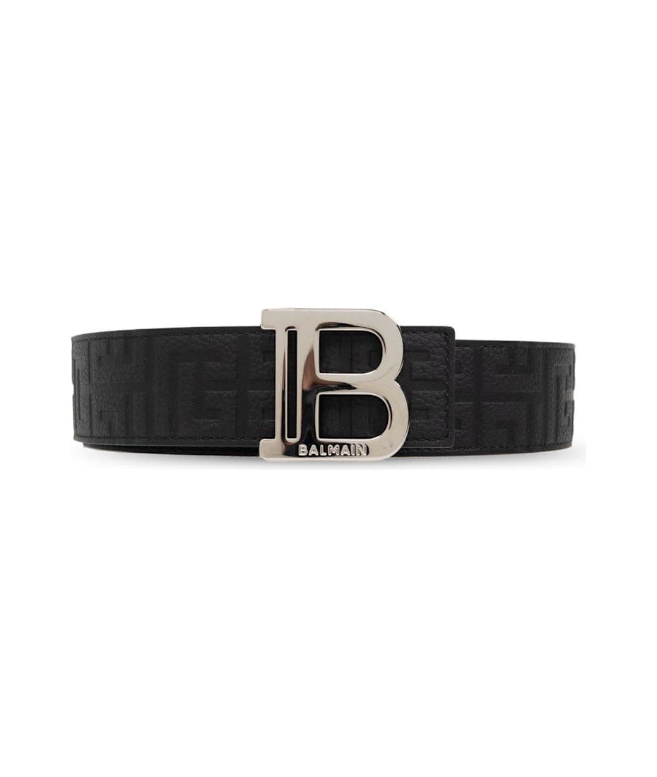 【関税＆送料込み】Balmain B-Belt Belt Balmain B Logo Calfskin Buckle Belt | Neiman Marcus