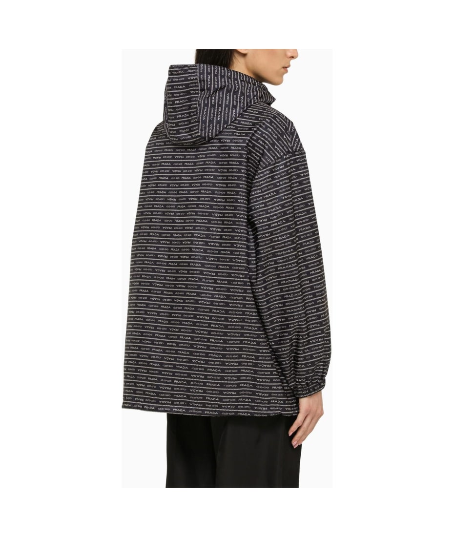 【送料&関税込】Prada Blue\\/white Re-nylon Jacket Prada Re-Nylon Cropped Convertible Down Jacket - Sky Blue