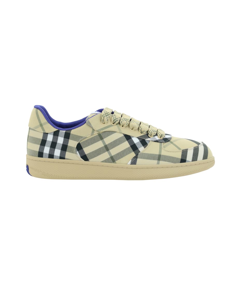 Burberry Seasonal Check Beige Sneakers | italist