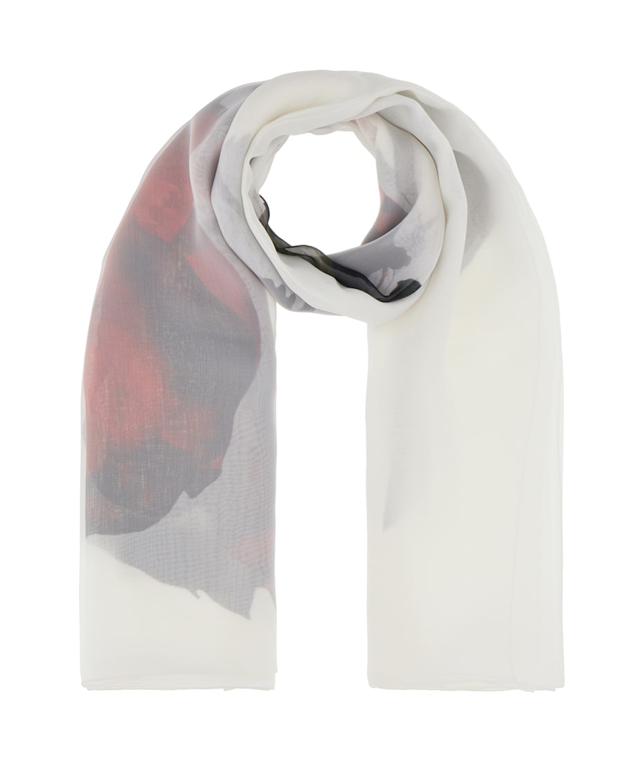 Alexander McQueen White Silk Scarf | italist