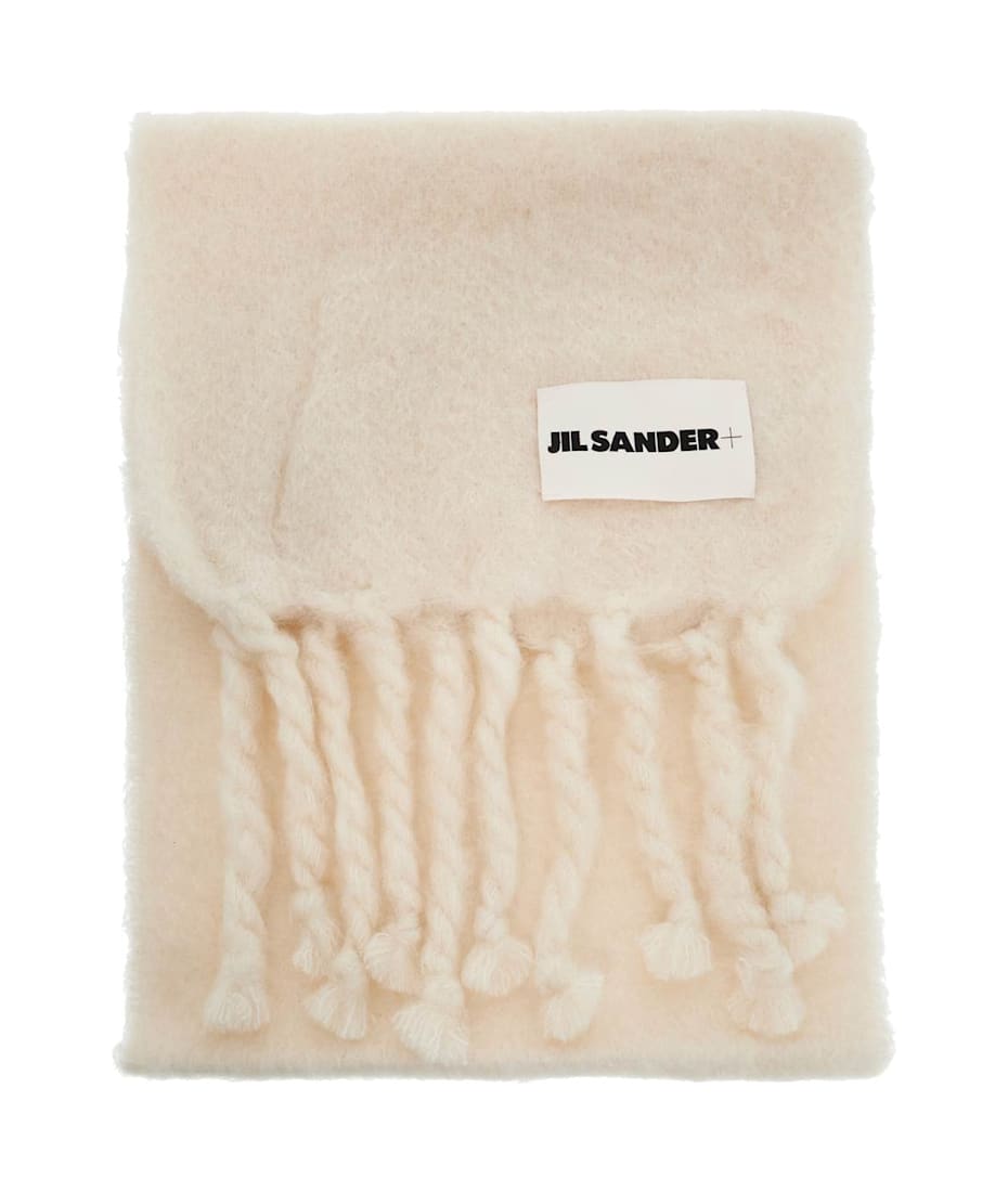 【送料&関税込】Jil Sander White Mohair Blend Scarf Jil Sander White Mohair Blend Scarf | italist