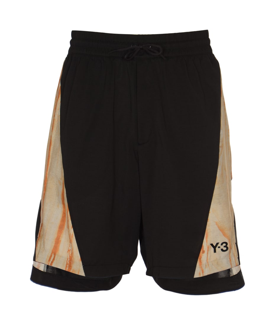 【関税込み】Y-3 ブラック Rust Dye ショートパンツ RUST DYE SHORTS Y-3│Y-3 ワイスリー