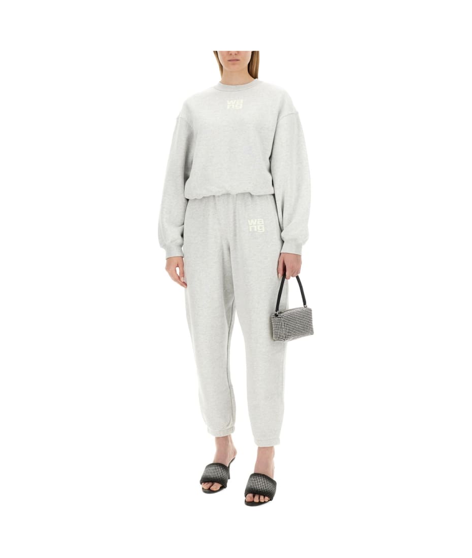 【関税&送料込】Alexanderwang.T Jogging Pants With Logo Gray Logo-Detailed Oversize Sweatpants by alexanderwang.t on