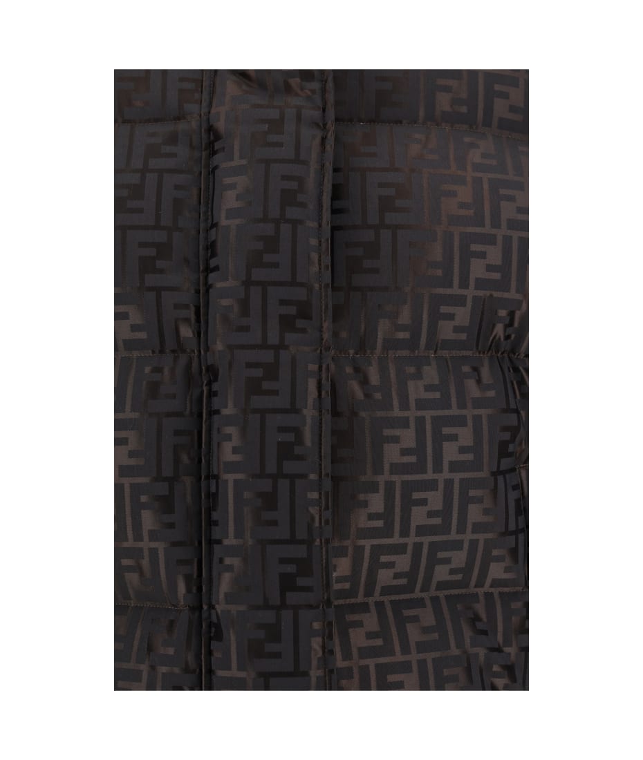 FENDI FFシャカトフテットシャケット FAN129AK9Z F0GME Fendi Ff Jacquard Hooded Down Jacket | italist