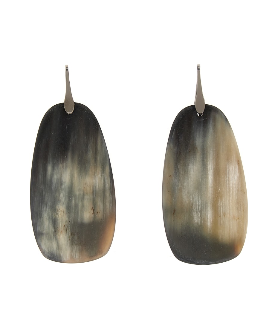 ピアス Brunello Cucinelli Textured Spherical Grey Earrings BRUNELLO CUCINELLI | Grey Women's Earrings | YOOX