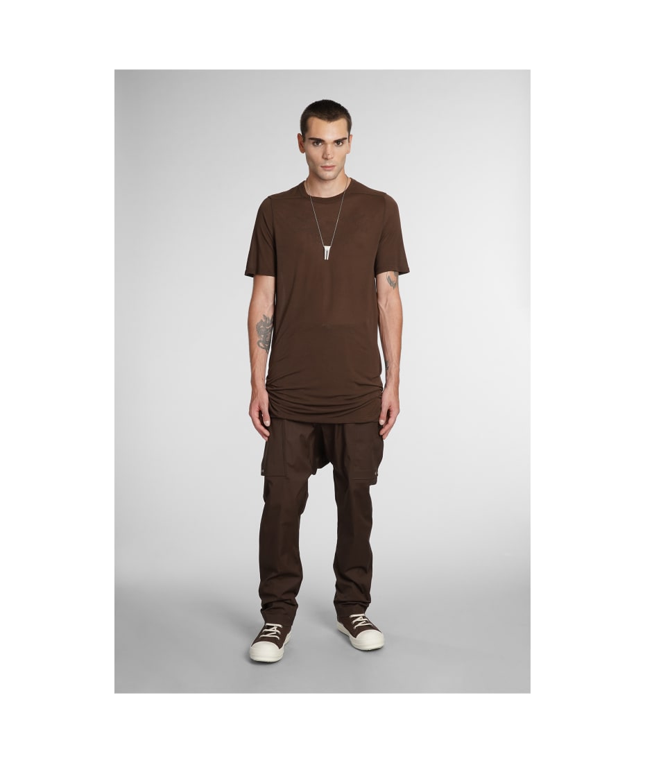 Rick Owens Level T T-shirt In Brown Viscose italist, ALWAYS LIKE