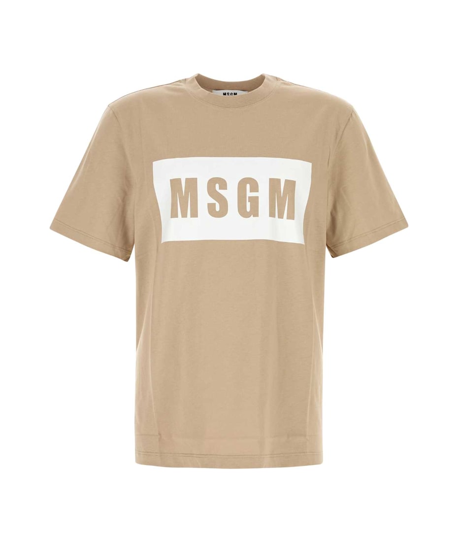 Tシャツ・カットソー MSGM Biege Cotton T-Shirt MSGM Biege Cotton T-shirt | italist
