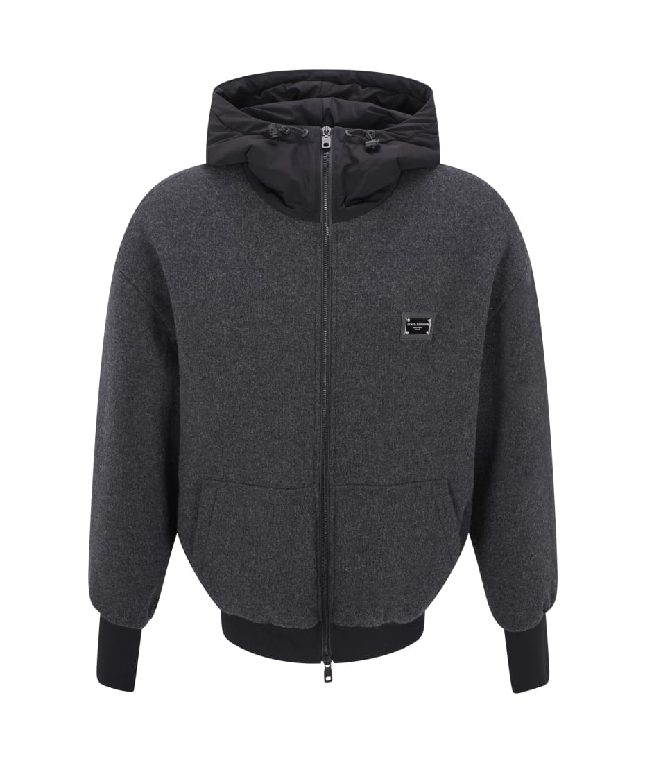 Dolce & Gabbana Monogram Zip-Up Jacket - Grey